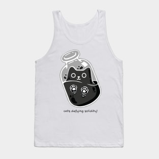 Cat defying solidity! Tank Top